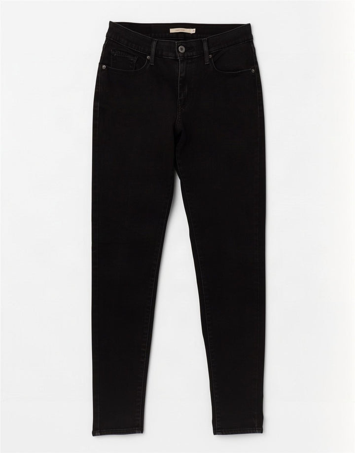 Женские узкие джинсы Levi's W28 L30, черный хлопок