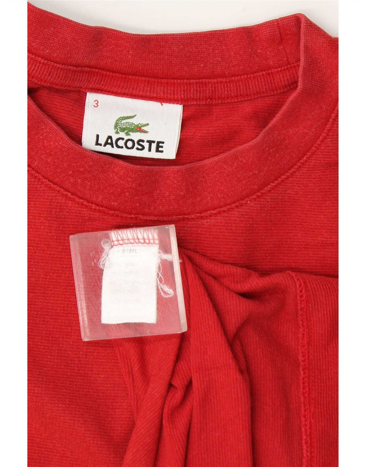 Мужская футболка Lacoste, размер 3, маленький красный хлопок