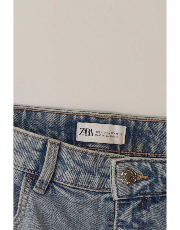 Женская джинсовая юбка Zara, большая W30, синяя