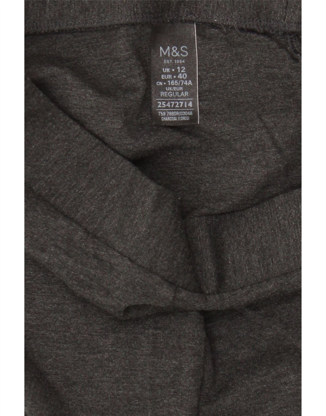 Женские укороченные леггинсы Marks & Spencer UK 12, вискоза среднего серого цвета
