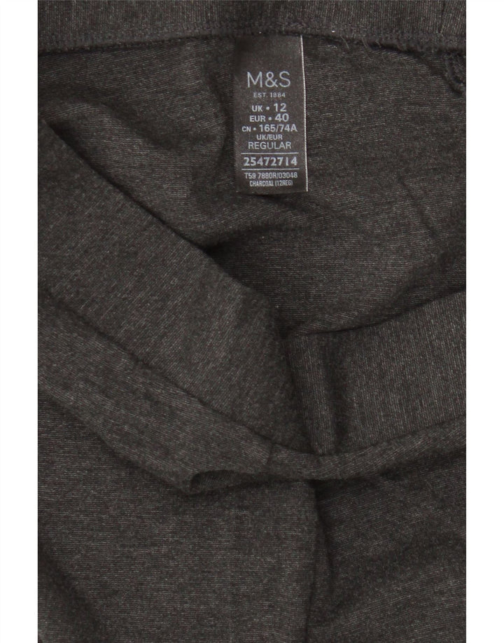 Женские укороченные леггинсы Marks & Spencer UK 12, вискоза среднего серого цвета