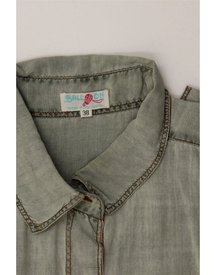 Женская рубашка Ball On, размер 38, средний зеленый шелк