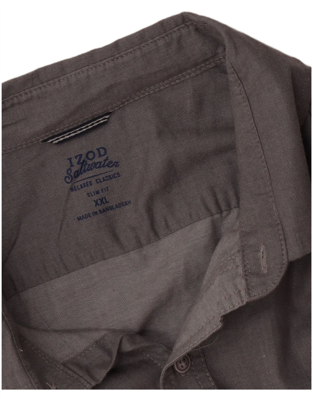 Мужская рубашка приталенного кроя Izod Salt Water 2XL серая