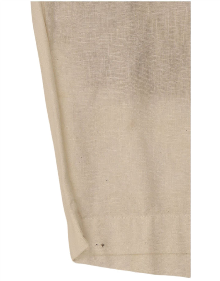 Женские шорты чинос Zara, маленькие, белые, льняные, W30