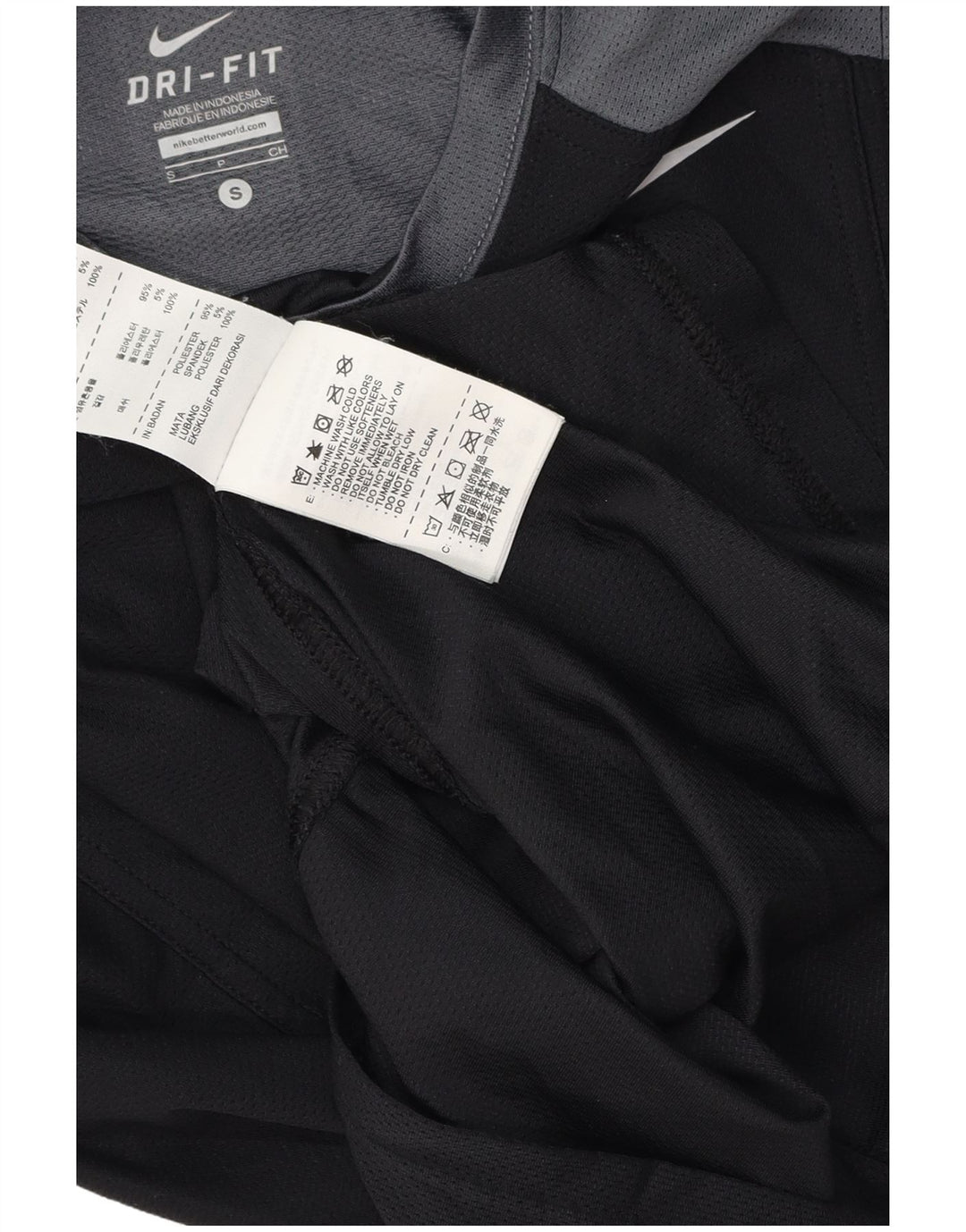 Женский жилет Nike Dri Fit Top UK 10, маленький черный полиэстер с цветными блоками