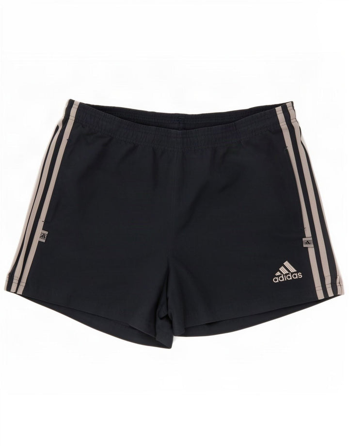 Мужские спортивные шорты Adidas среднего размера, темно-синие, полихлорид