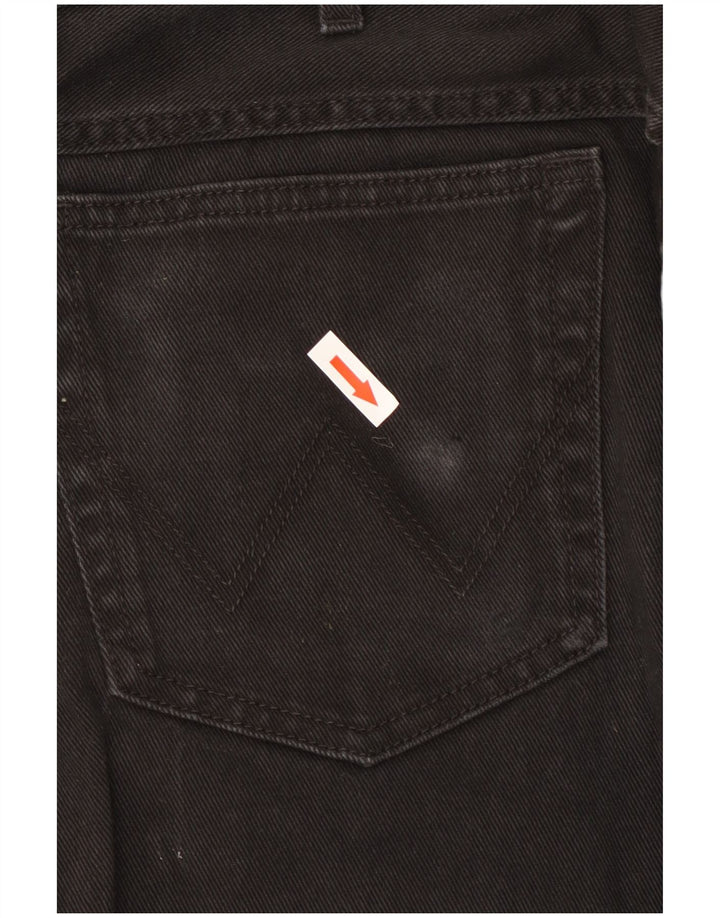 Мужские прямые джинсы Wrangler стандартного кроя W36 L30, черный хлопок
