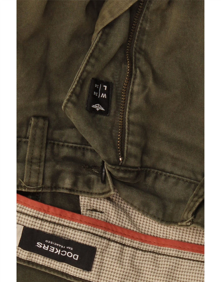 Мужские прямые брюки-чиносы DOCKERS W34 L30, хаки, хлопок