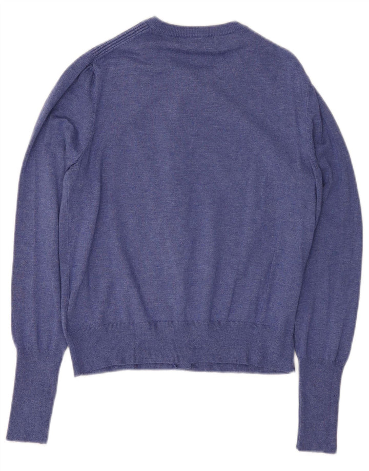 Женский свитер-кардиган MARKS & SPENCER UK 10, маленький, синий, вискоза