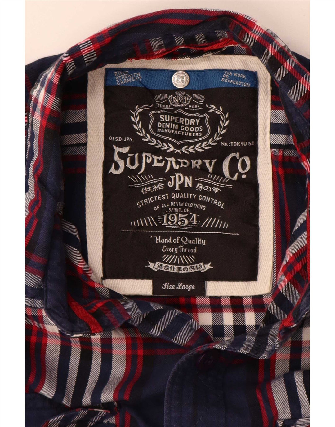 Мужская фланелевая рубашка Superdry, большая темно-синяя клетчатая хлопковая рубашка