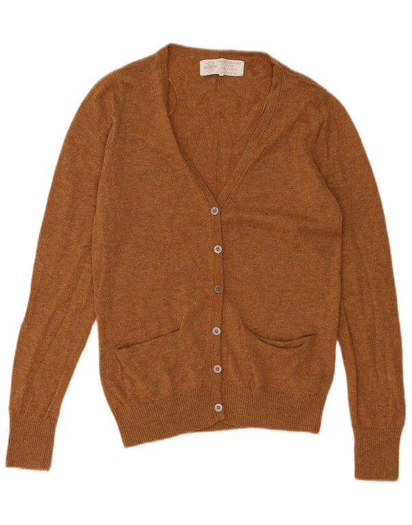 South Coast Womens Cardigan Sweater UK 8 Small Beige Wool