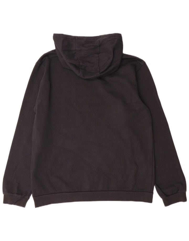 ADIDAS Mens Hoodie Jumper Large Black Cotton