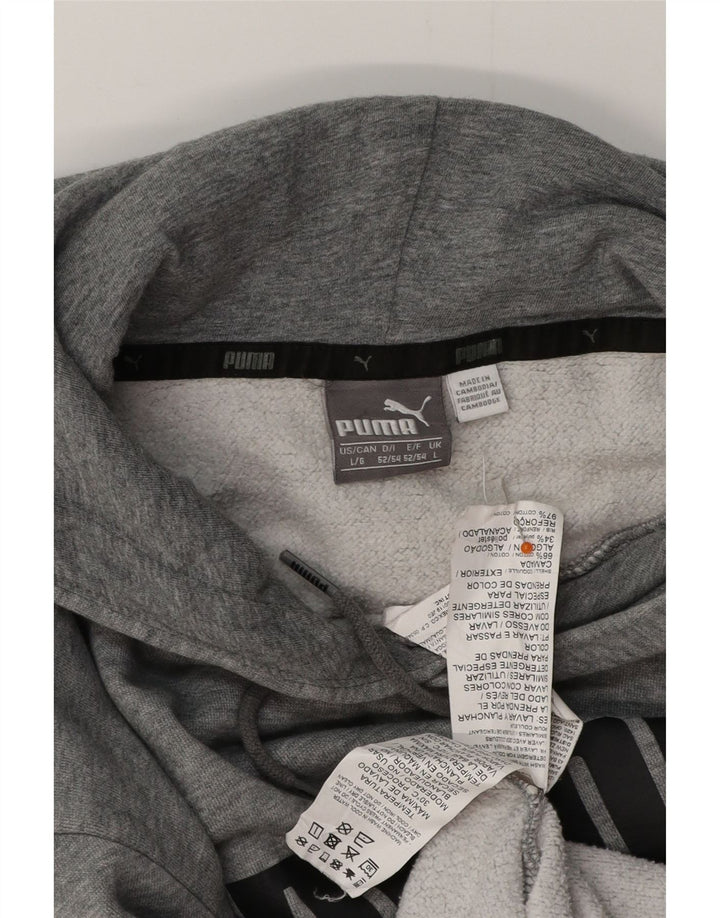 Мужской джемпер с капюшоном PUMA, большой серый, хлопок