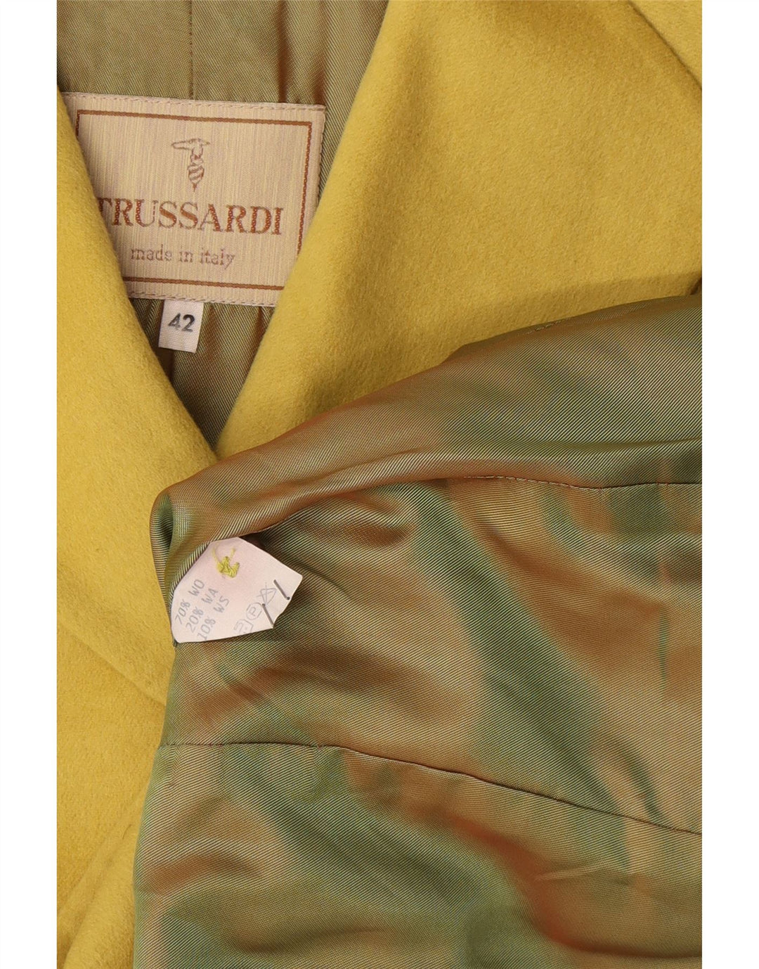 Trussardi Женский пиджак с рукавом 3/4 IT 42 Средний Желтый