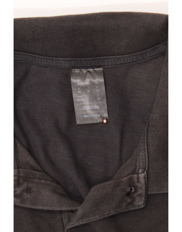 Мужская рубашка-поло Adidas 2XL, черный хлопок