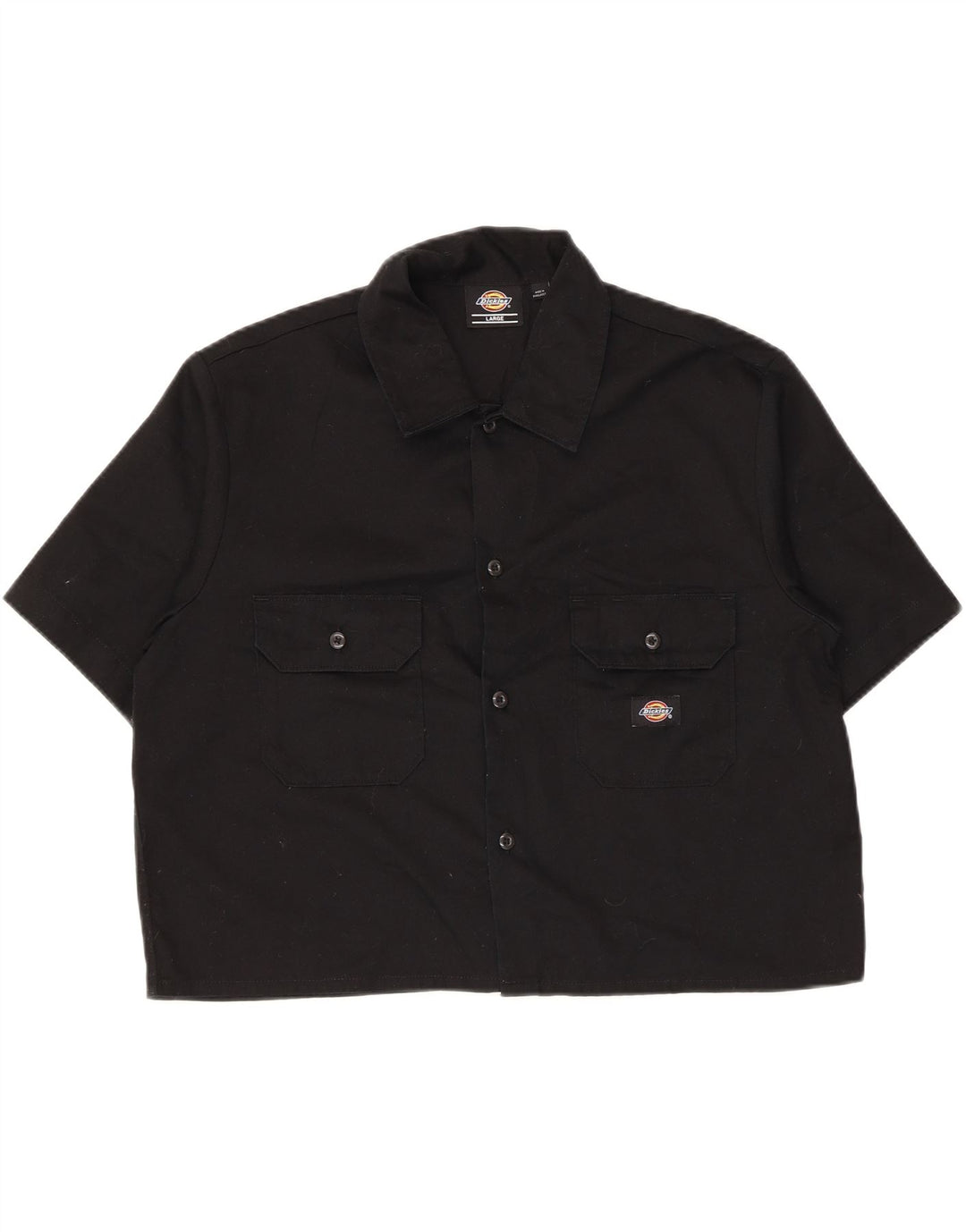 Женская рубашка с коротким рукавом Dickies UK 16, большая, черная, полиэстер
