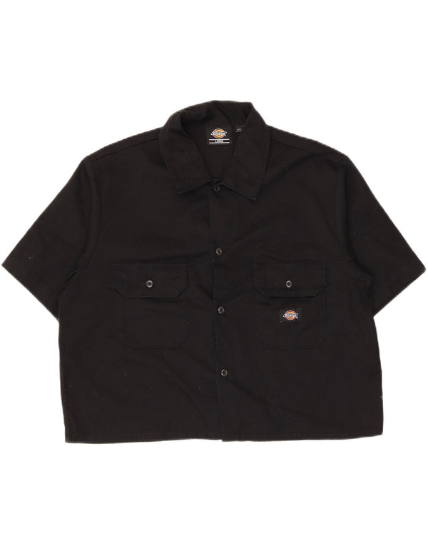 Женская рубашка с коротким рукавом Dickies UK 16, большая, черная, полиэстер