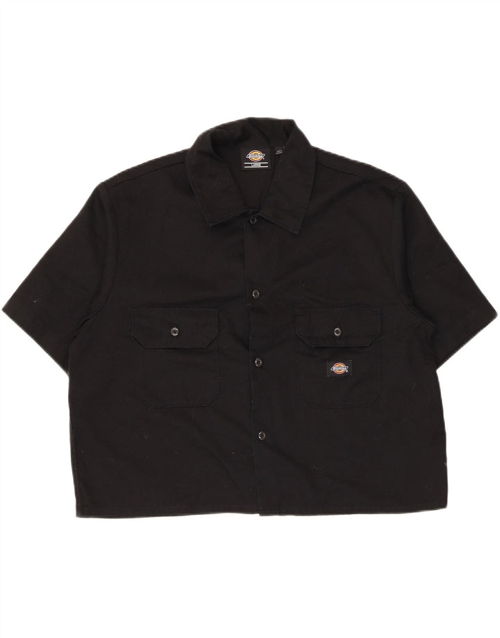Женская рубашка с коротким рукавом Dickies UK 16, большая, черная, полиэстер
