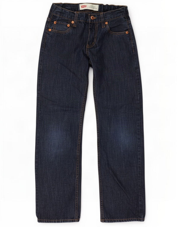 Прямые джинсы Jambe Droite для мальчиков Levi's, 9–10 лет, W25 L25, темно-синий, хлопок