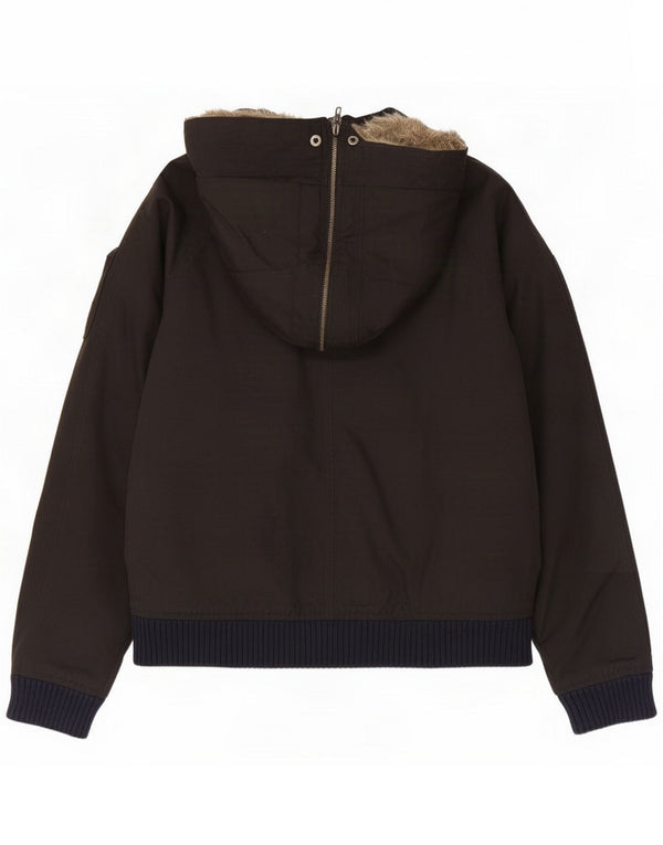 Мужская куртка-бомбер с капюшоном Woolrich UK 40, большой черный цвет с цветными блоками
