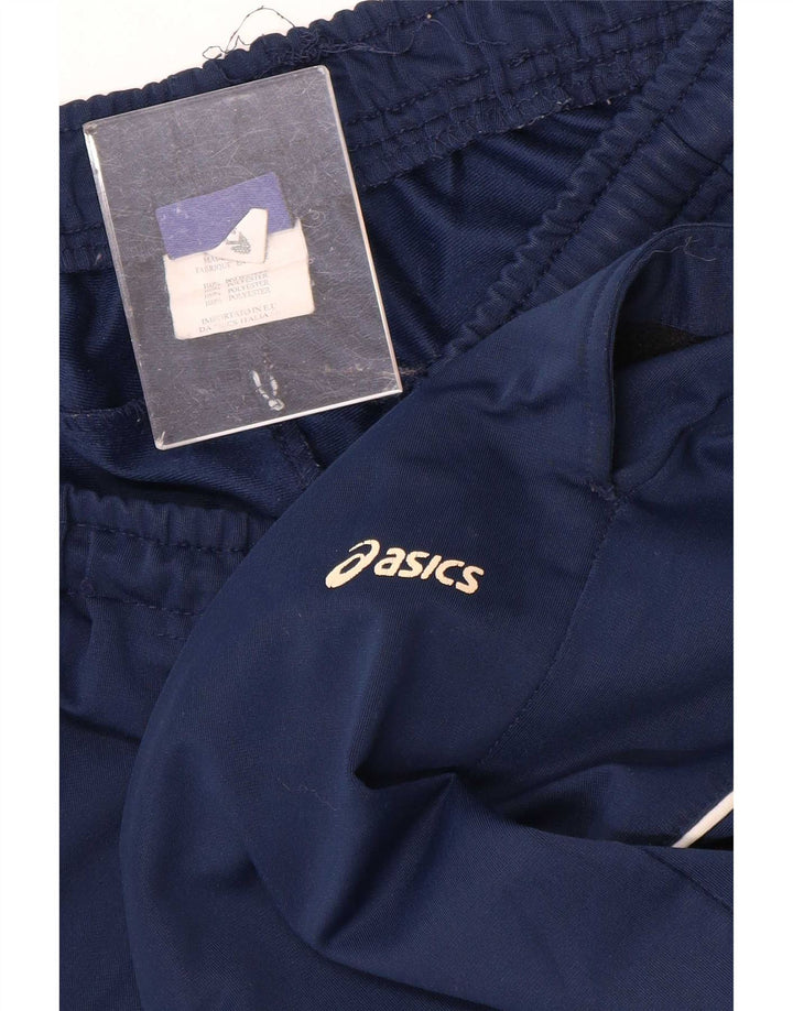 Мужские укороченные спортивные брюки Asics, большие темно-синие брюки из полиэстера