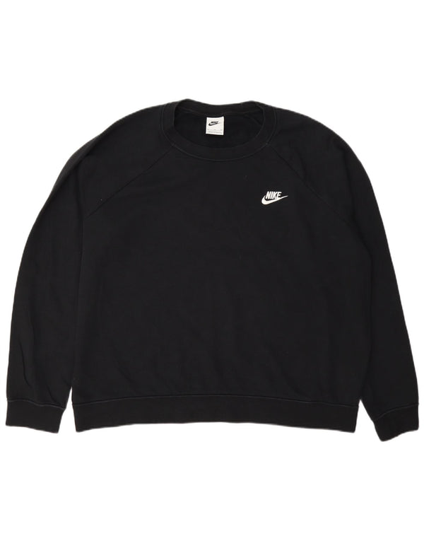 Женский джемпер свободного кроя Nike UK 18 XL, черный хлопок