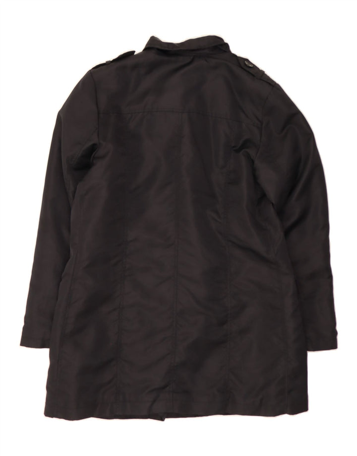 A.WEAR Womens Military Double Breasted Coat UK 10 Small Black Vintage A.Wear and Second-Hand A.Wear from Messina Hembry 