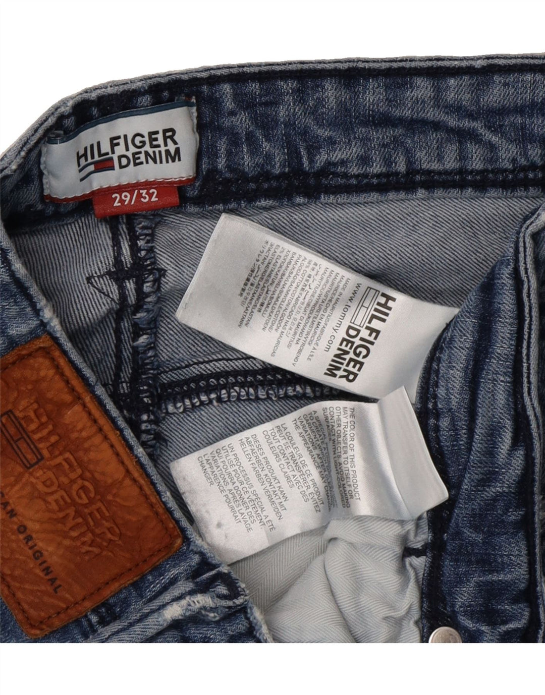 TOMMY HILFIGER Womens Slim Jeans W29 L32 Blue Cotton Vintage Tommy Hilfiger and Second-Hand Tommy Hilfiger from Messina Hembry 