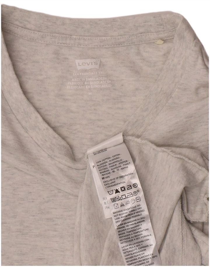 Женская футболка Levi's Top UK 12, средний серый хлопок