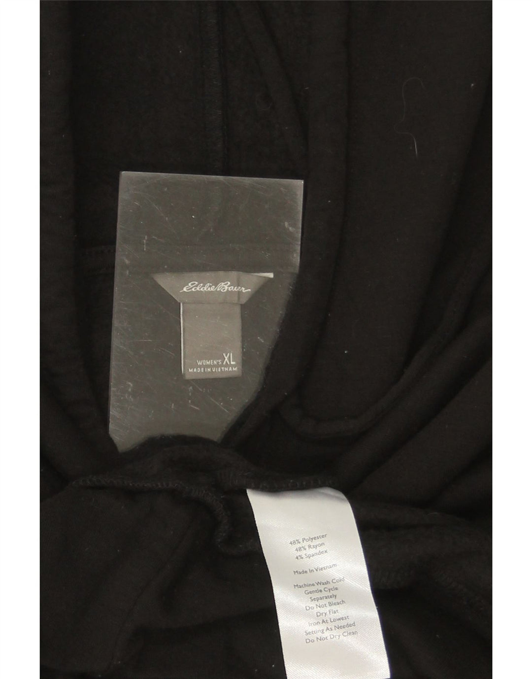 EDDIE BAUER Womens Hoodie Jumper UK 18 XL Black Polyester Vintage Eddie Bauer and Second-Hand Eddie Bauer from Messina Hembry 