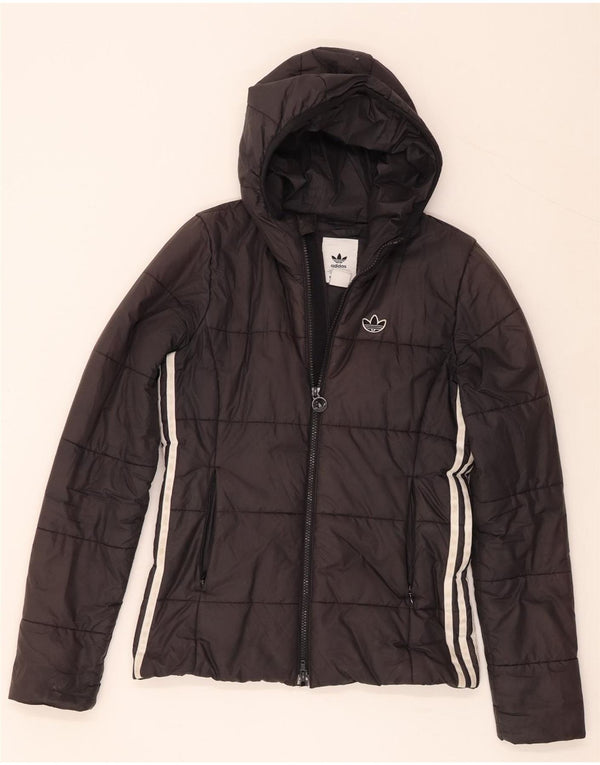 Женская утепленная куртка Adidas Primegreen с капюшоном UK 6 XS, черный полиэстер