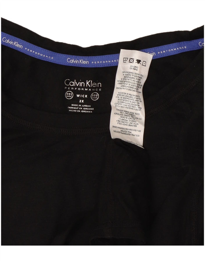 Женская футболка CALVIN KLEIN Top UK 20 2XL, черный полиэстер