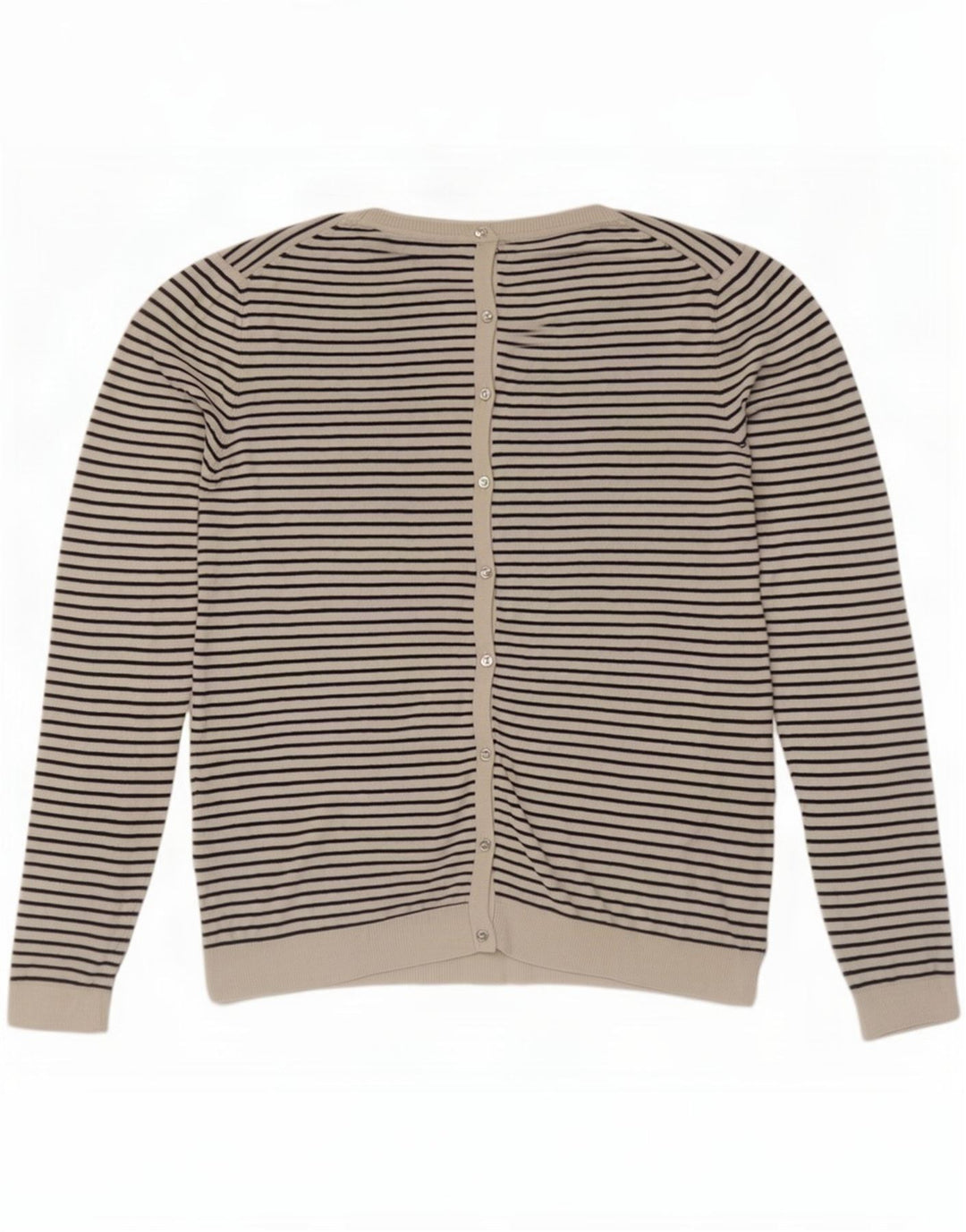 Женский кардиган Massimo Dutti UK 14, большой шелковый белый полосатый цвет
