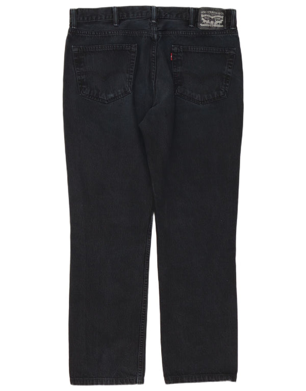 Мужские потертые прямые джинсы Levi's W38 L32, черный хлопок