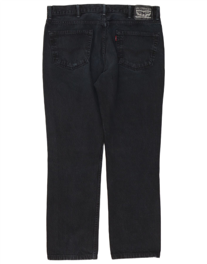 Мужские потертые прямые джинсы Levi's W38 L32, черный хлопок