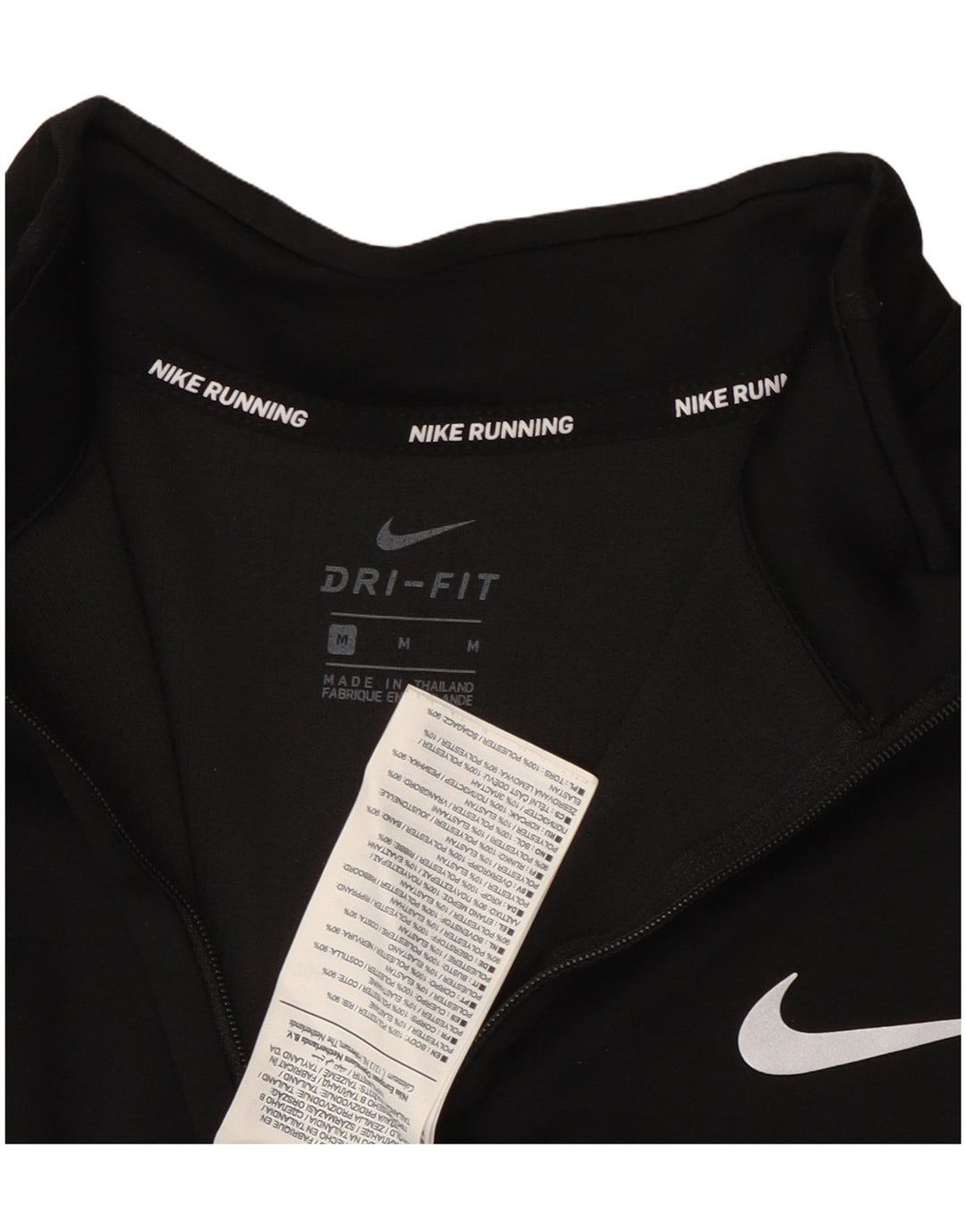 Женский пуловер с воротником на молнии NIKE Dri Fit UK 14, средний черный