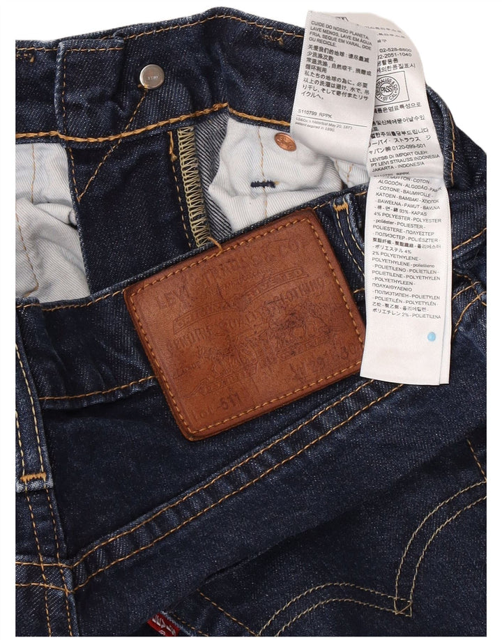Мужские джинсы Levi's 511 Slim W29 L27 Темно-синие, хлопок