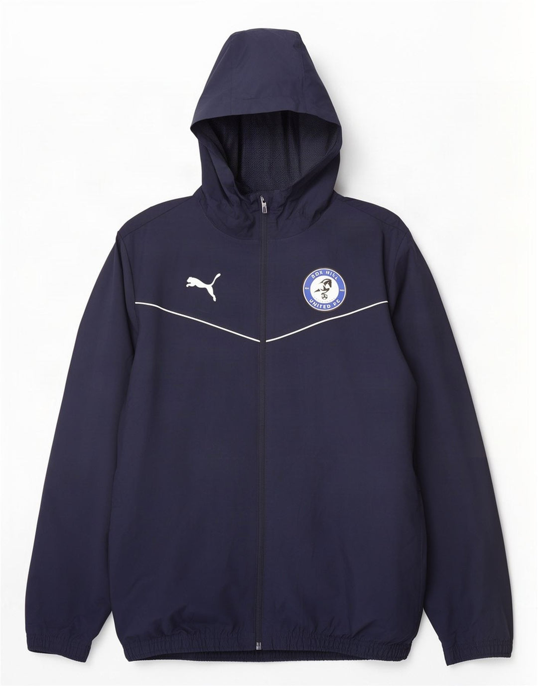 Мужская дождевик с капюшоном Puma Box Hill FC UK 38, средний темно-синий, полиэстер