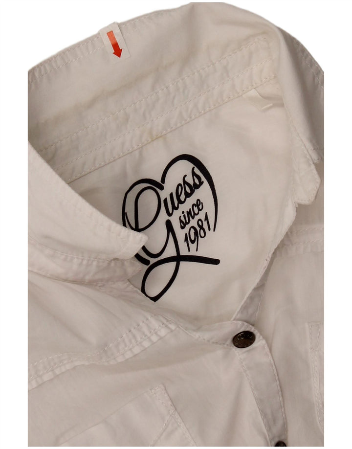 Рубашка Guess для девочек 11-12 лет, белый хлопок