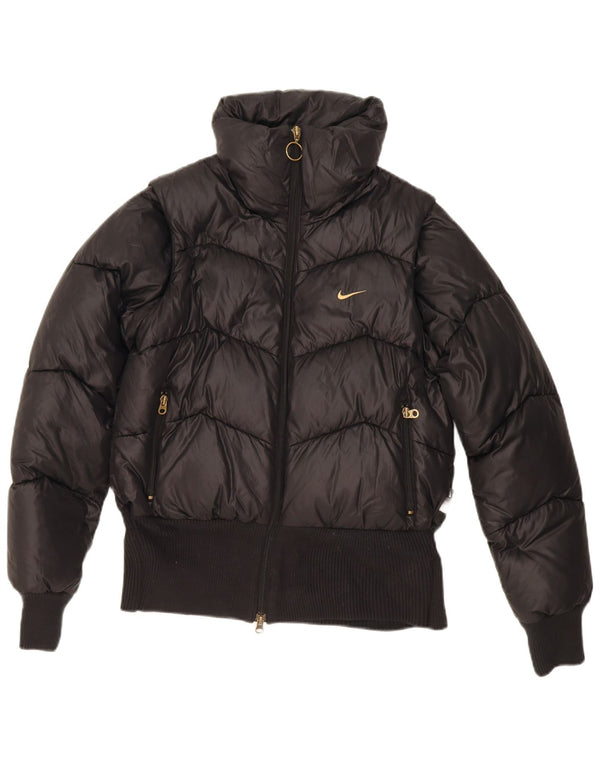 Nike Womens Loose Fit Padded Jacket UK 8/10 Small Black Polyester
