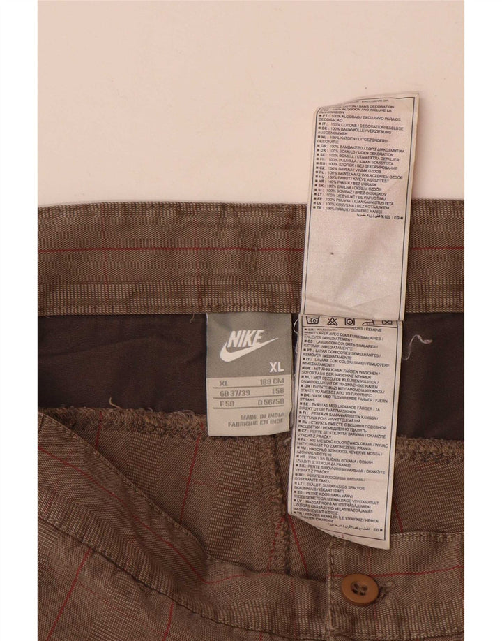 Мужские шорты-карго Nike XL W38, серая клетка, хлопок
