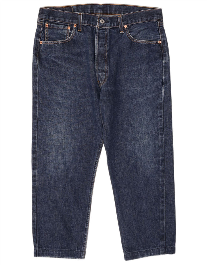 Мужские джинсы-капри Levi's 501 W36 L22 синие, хлопок