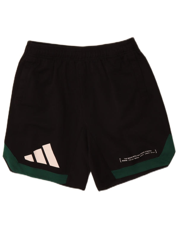 Мужские спортивные шорты Adidas с графическим рисунком, большие черные хлопковые шорты с цветными блоками