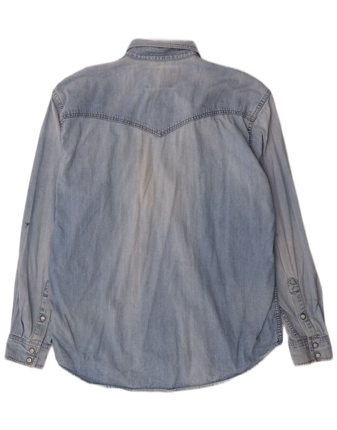 Мужская джинсовая рубашка WRANGLER, большая синяя, хлопок