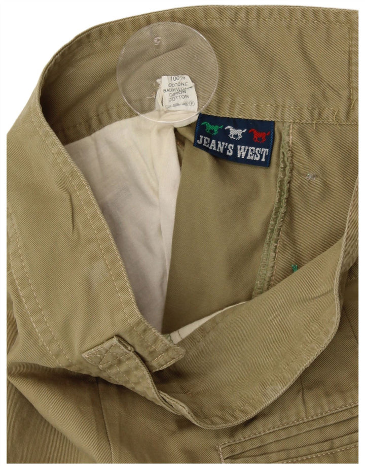 ВИНТАЖНЫЕ женские шорты-бермуды W24 XS цвета хаки, хлопок