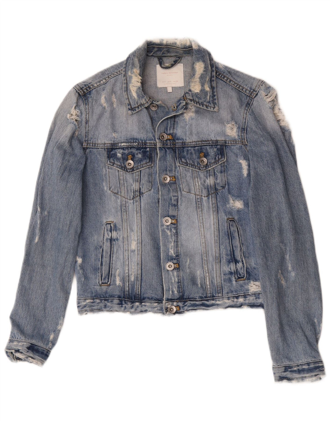 Женская джинсовая куртка Zara UK 10, маленькая синяя