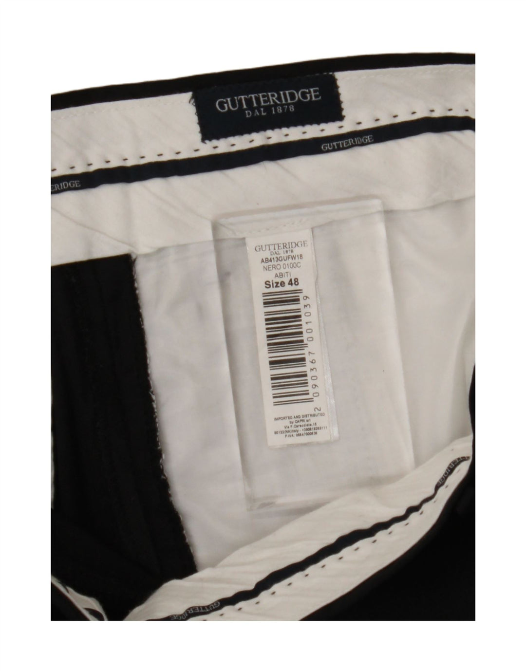 Мужские узкие брюки Gutteridge IT 48 Medium W32 L29, черный полиэстер
