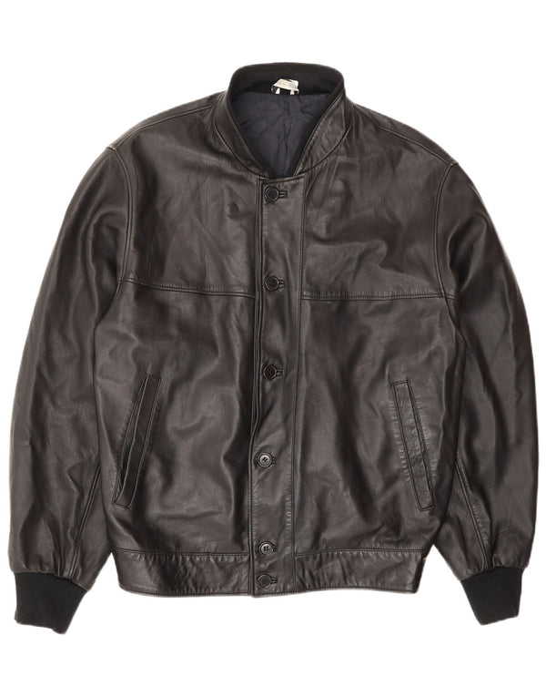 Винтажная мужская кожаная куртка IT 48 Medium Black Leather