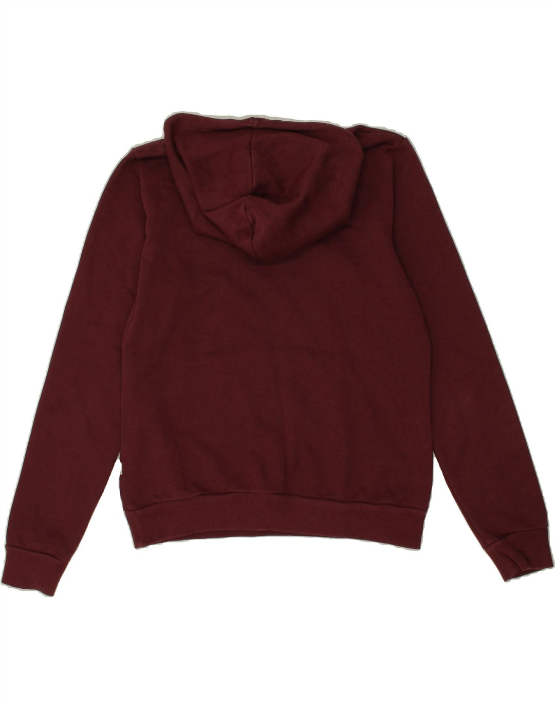PUMA Womens Graphic Hoodie Jumper UK 12 Medium Burgundy Polyester Vintage Puma and Second-Hand Puma from Messina Hembry 