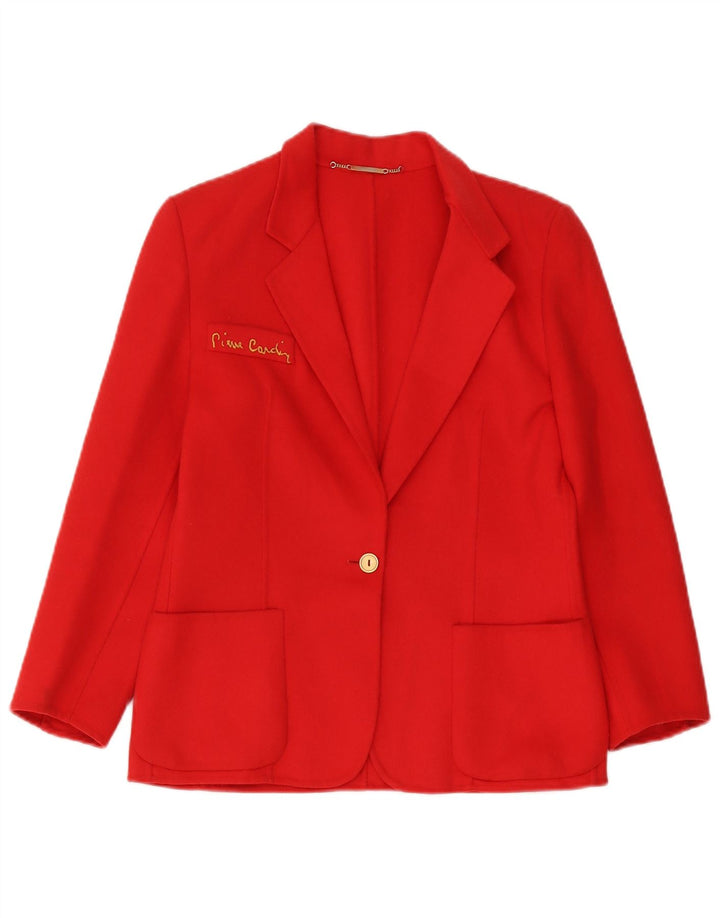 Женский пиджак на 1 пуговице Pierre Cardin IT 42, средний красный, шерстяной, классический